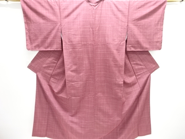 JAPANESE KIMONO / TSUMUGI / WOVEN GRID 
